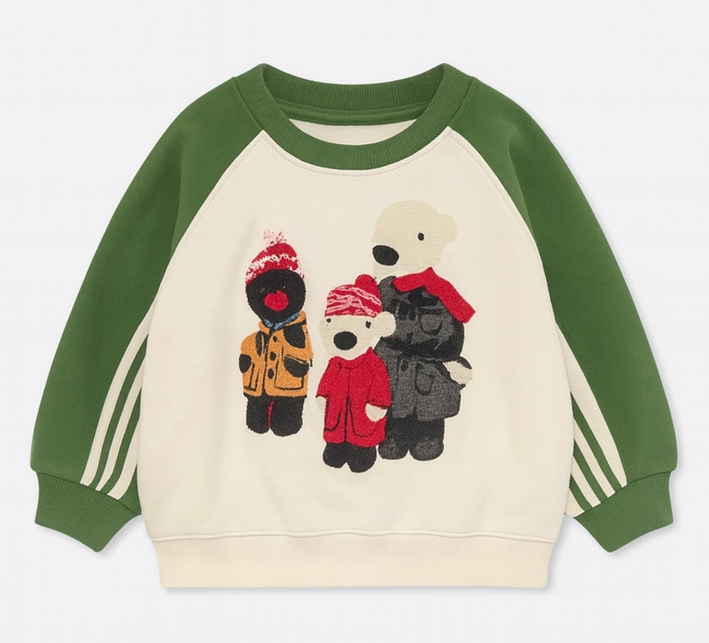 Cream & Green Sweatshirt