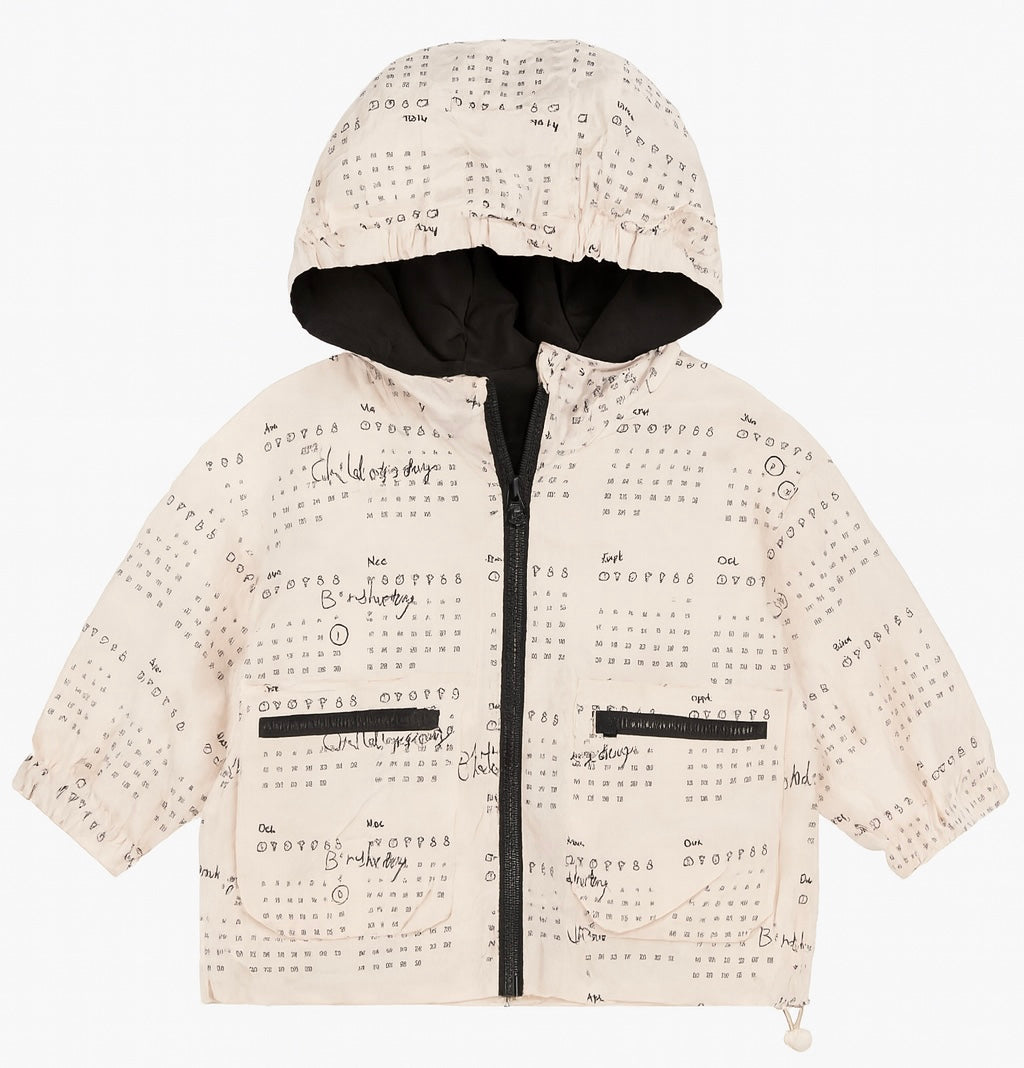 Kids White Hooded Jacket