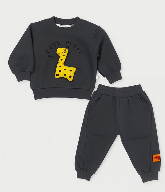 Grey “Cute Puppy” Giraffe set