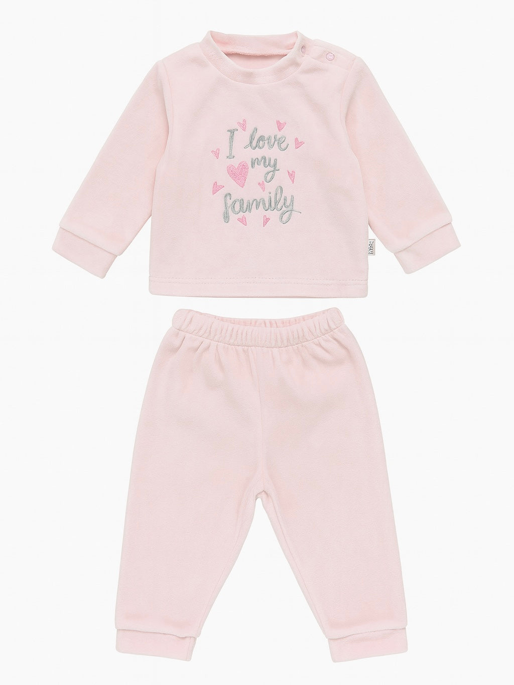 I Love My Family – Baby Pink 2-Piece Set