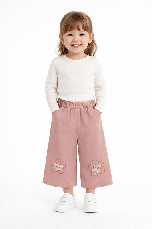 Cute Bear Patch Pant