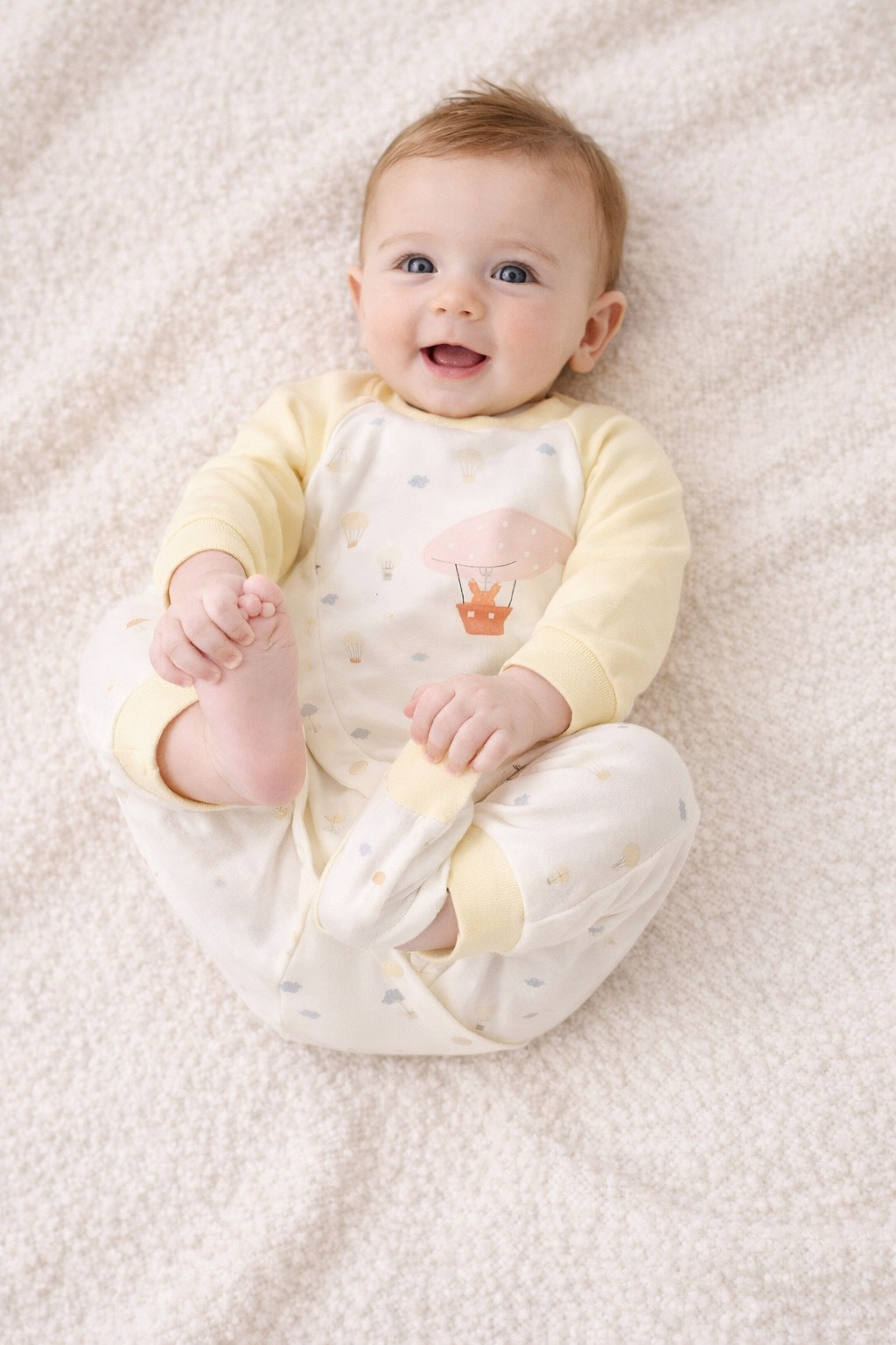 Soft Yellow Baby Romper