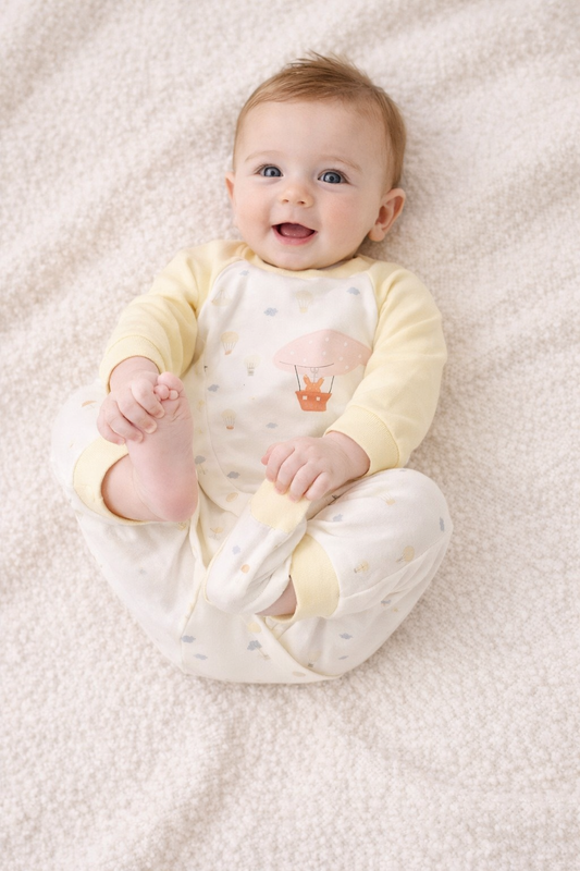 Soft Yellow Baby Romper