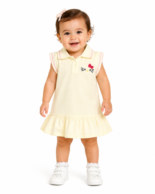 Light Yellow Hello Kitty Polo Dress