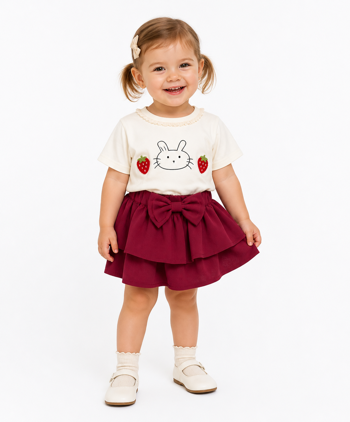 Sweet Bunny & Berry Baby Outfit Set