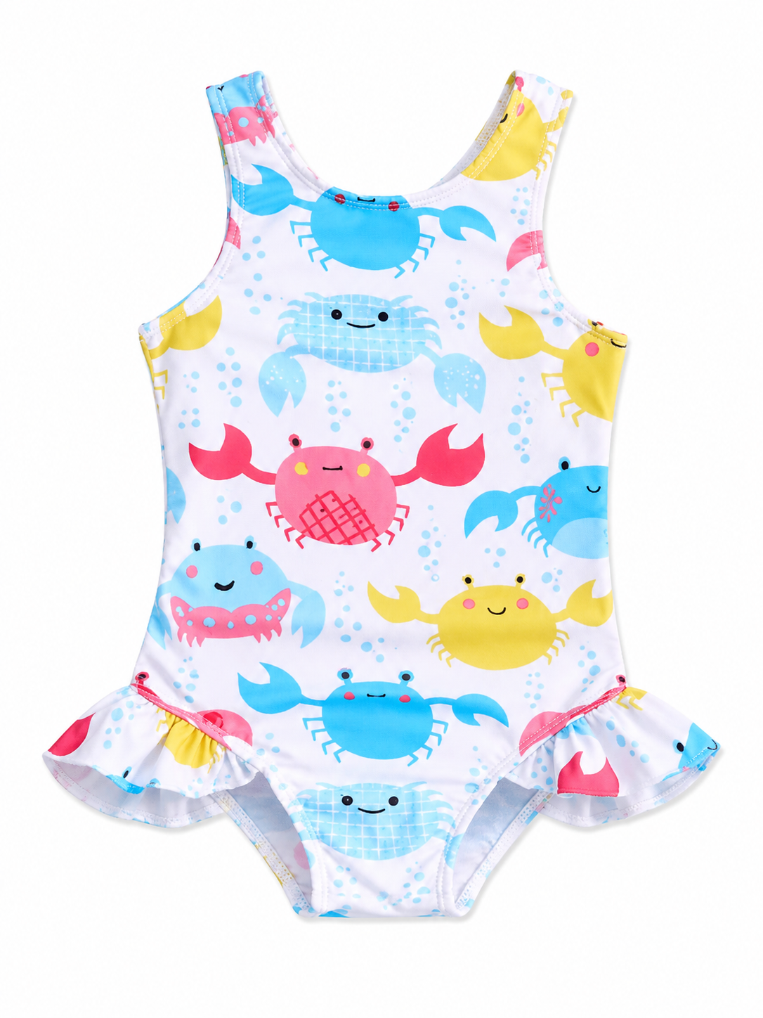 Cute Crab Print Toddler One-Piece Swimwear