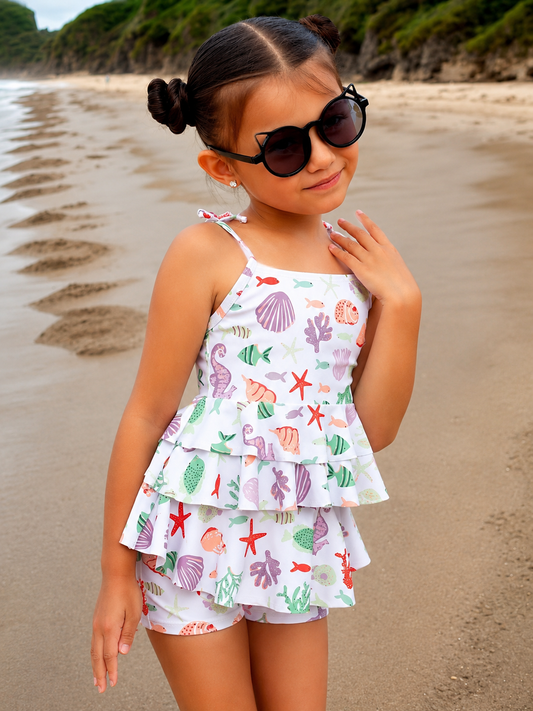 Ocean Treasure Tiered Girls Swim Set