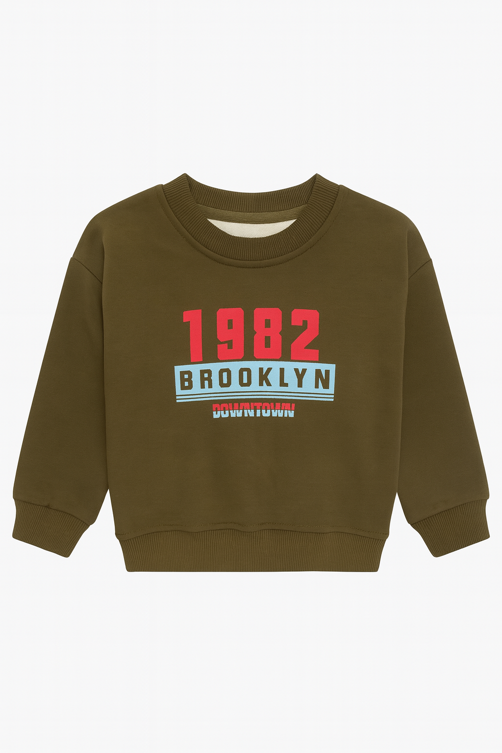 Olive Green 1982 Graphic Sweatshirt