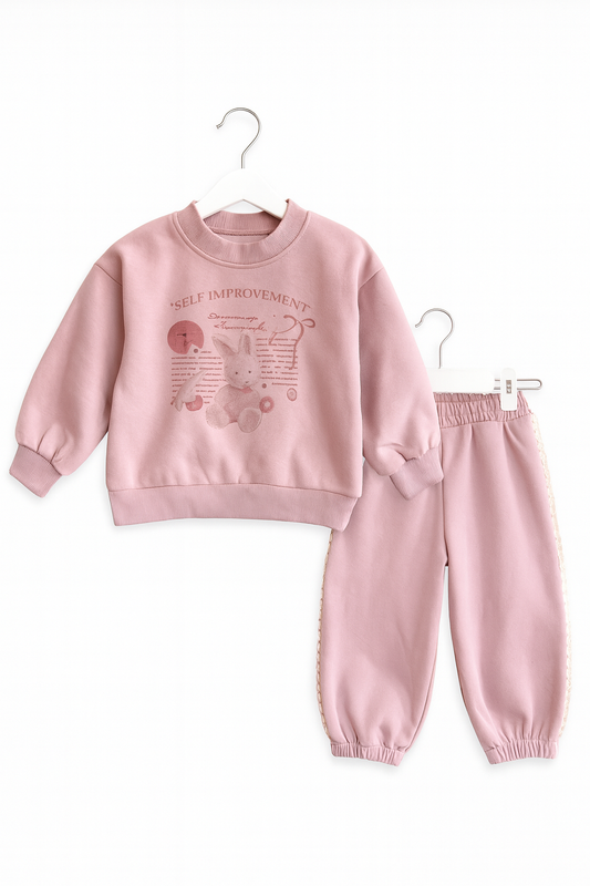Pink Fleece Tracksuit