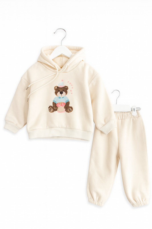Cute Teddy Bear Fleece Tracksuit