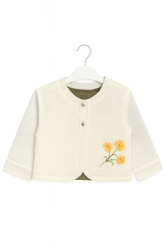 Cream Quilted Jacket
