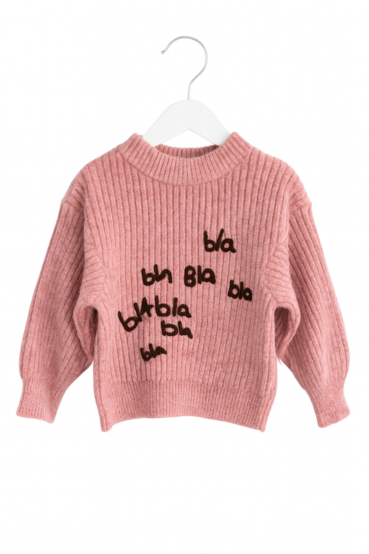 Pink Ribbed Sweater